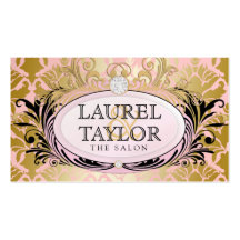 311 Opulent Gold Pink Pearl Premium Business Card Templates