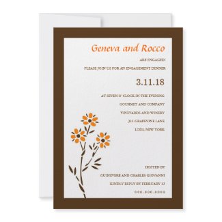311-ORANGE PASSION FLOWER invitation