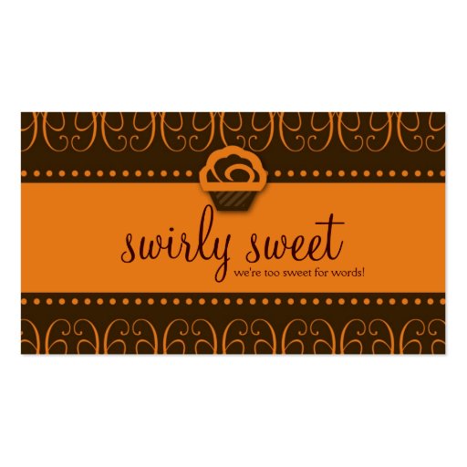 311-Orange Swirly Sweet Business Card