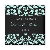 311-Outback Damask | Ice Blue magnets