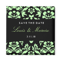311-Outback Damask | Mint Green magnets