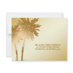 311 Paradise Found RSVP | Golden Palms Postcard Invites