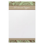 311-Pea Floral Vintage Stationery Design