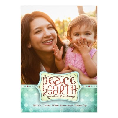 311 Peace on Earth Holiday Card Blue Green