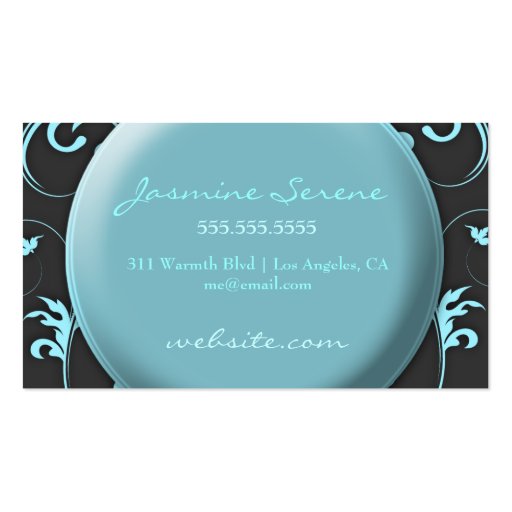 311 Peaceful Spa Delight Business Card Template (back side)