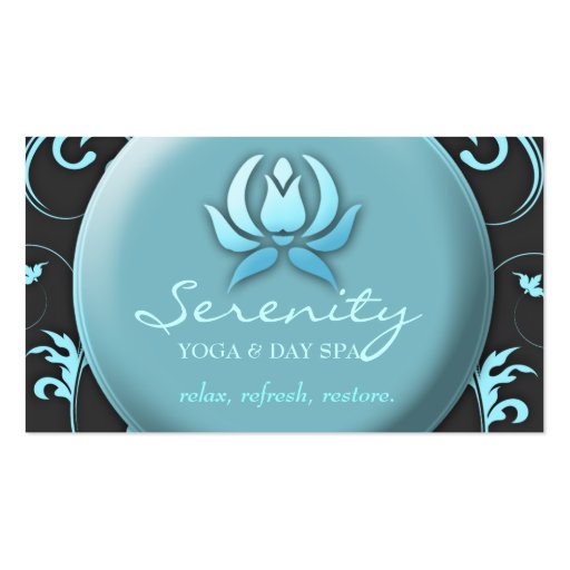 311 Peaceful Spa Delight Business Card Template (front side)