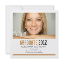311 Peach & Charcoal Graduation Announcement