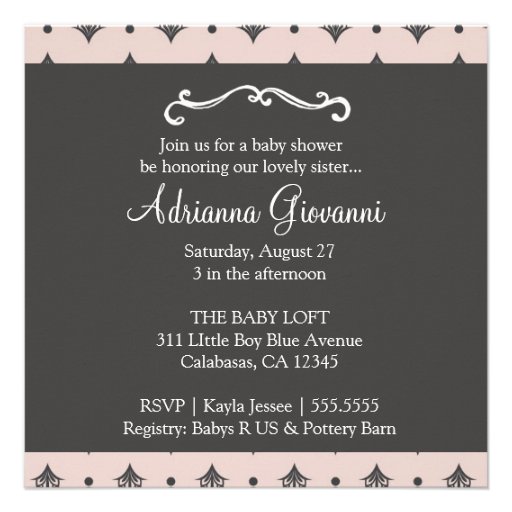 311 Peach & Gray Dotted Rainbow Baby Shower Custom Invitations