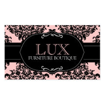 311 Peach Lux Pink Damask Business Card Templates