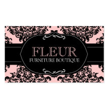 311 Peach Lux Pink Damask Business Cards