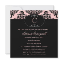 311 Peach Lux Pink Damask Invite