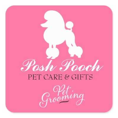 311 Pearl the Poodle Pet Grooming Square Sticker by Jill311
