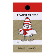 311-Penguin & Friend Hang Tag Business Card Templates