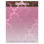311-Pink Blackberry "Pure"  Chocolate Damask Letterhead