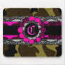 311-PINK CAMO MONOGRAM MOUSEPADS