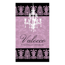 311-PINK CHAMPAGNE CHANDELIER  DAMASK business cards