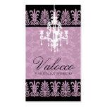 311-PINK CHAMPAGNE CHANDELIER  DAMASK BUSINESS CARD TEMPLATES