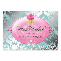 311 Pink Delish Cupcake Teal business cards