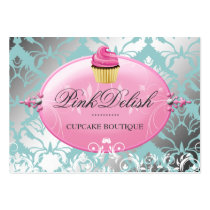 311 Pink Delish Cupcake Teal Cooking Utensils business cards
