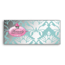 311 Pink Delish Cupcake Teal envelopes