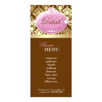 311 Pink Delish Damask Shimmer Milk Chocolate Rack Cards by Jill311