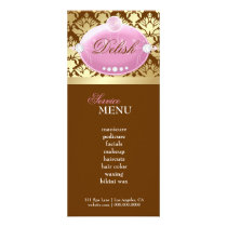 311 Pink Delish Damask Shimmer Milk Chocolate Rack Cards