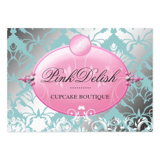 311 Pink Delish Version 2 Teal 3.5 x 2.5 Business Cards (front side)