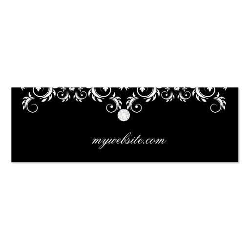 311 Pink Delish with Paw Monogram Noir 3.5 x 2.5 Business Cards (back side)