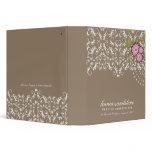 311-Pink Floral Flourish | Sand (with dots) Vinyl Binders