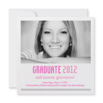 311 Pink Graduation Announcement