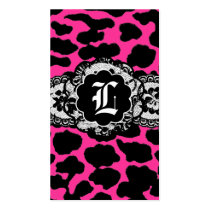 311-PINK LEOPARD & LACE BUSINESS CARD