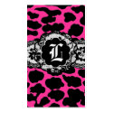 311-PINK LEOPARD & LACE BUSINESS CARD business cards