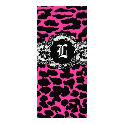 311-Pink Leopard Lace Rack Card by Jill311