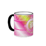 311-Pink Lime Sugar Monogram Coffee Mug