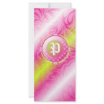 311-Pink Lime Sugar Monogram Rack Card