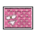 311-PINK LINGERIE INVITATION postcards