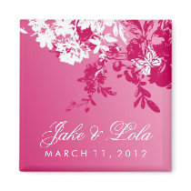 311-PINK LUSH SAVE THE DATE magnets by Jill311 311-PINK LUSH SAVE THE DATE magnets