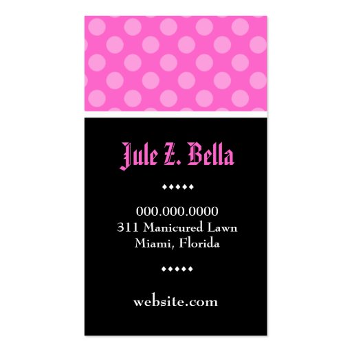 311-PINK NAIL SALON BUSINESS CARD TEMPLATE (back side)