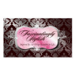 311-Pink Platter - Chocolate Background Business Card Templates