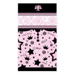 311-PINK STAR NAME CARD BUSINESS CARD TEMPLATE