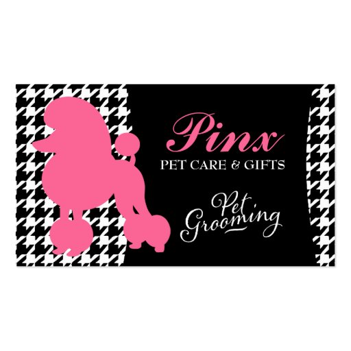 311 Pinx the Poodle Pet Card Business Card (front side)