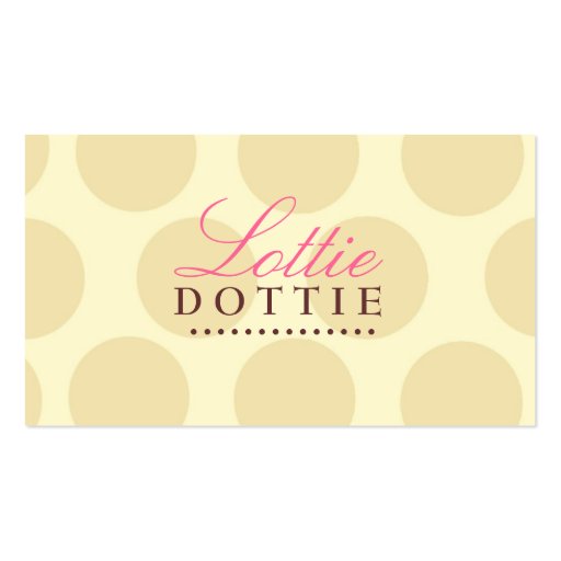 311-POLKA DOTTED STARS PINK BUSINESS CARD TEMPLATE (front side)