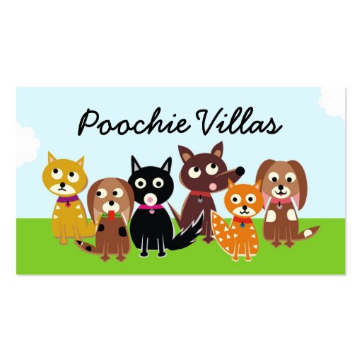 311 Poochie Villas Business Card (front side)