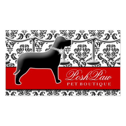 311 Posh Pet Red Carpet Business Card Templates (front side)