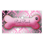 311-Posh Pooch Damask Shimmer | Pink Poodle Business Card Template