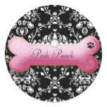 311-Posh Pooch Damask Shimmer | Pitch Bark Sticker