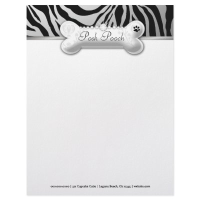 311 Posh Pooch Silver Letterhead Template by Jill311