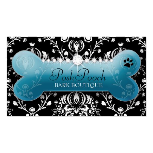 311 Posh Pooch Teal Pitch Bark Business Card Templates