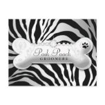 311 Posh Pooch Zebra "Silver" Menu Postcard