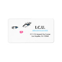 311 Private Eyes Blue Address Label labels